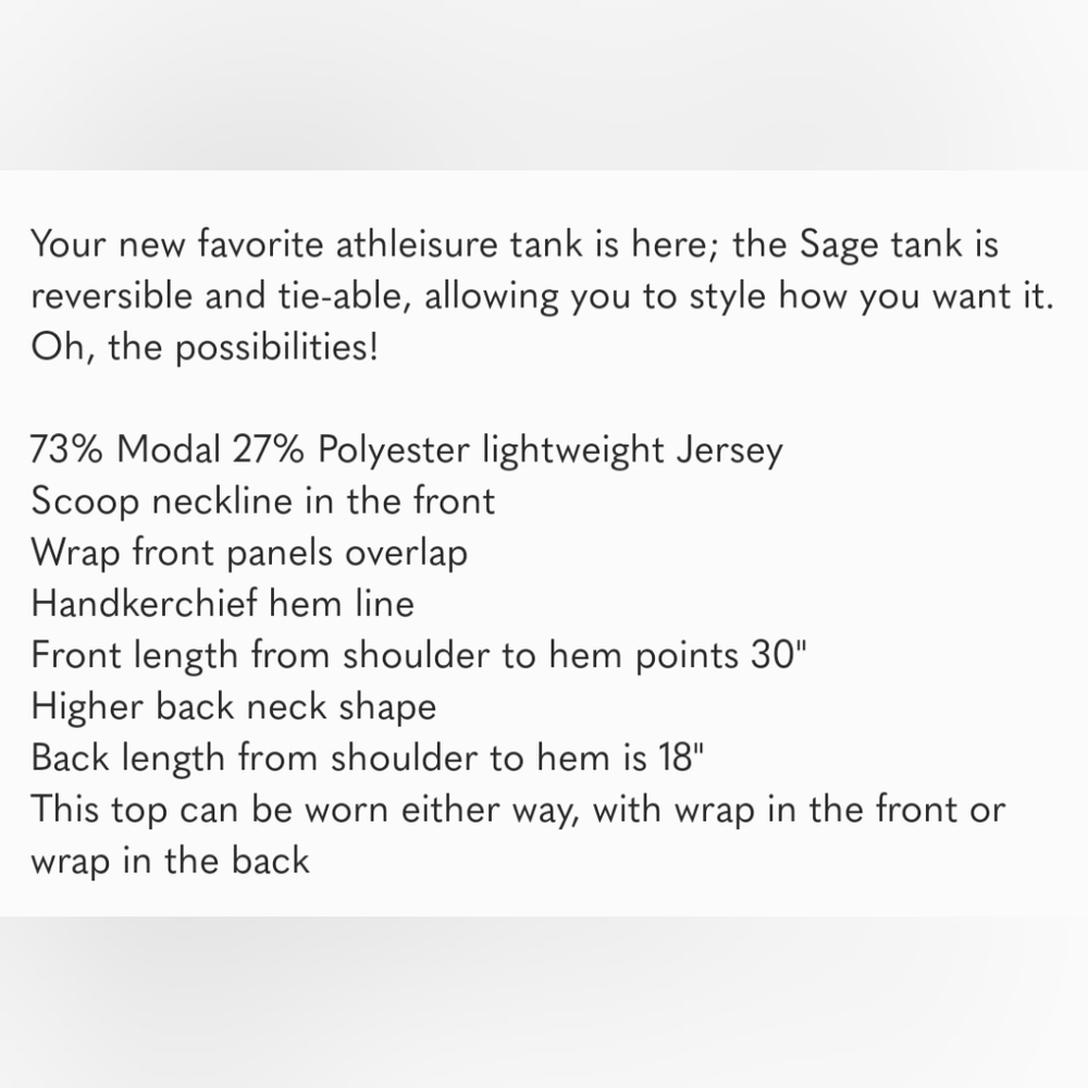 Savvi Sage Tank Top - Picture 6 of 6